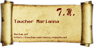 Taucher Marianna névjegykártya